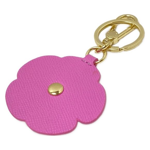 Auth FURLA - Pink Gold Leather Hardware Bag Charm - Picture 3 of 6